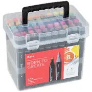 Born Dual-Tip Graphic Design Markers 60 Pack