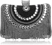 [STBTOO] Tassel Dinner Wristlets Bag for Women Banquet Ladies Dress Evening Bag