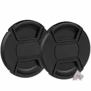 2x 58mm Center Pinch Snap On Lens Cap Front Dust Cover for SLR Mirrorless Camera