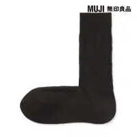 在飛比找momo購物網優惠-【MUJI 無印良品】男棉混細麻花織紋商務直角襪(共3色)