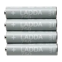 在飛比找蝦皮購物優惠-全新 代購 IKEA  4號充電電池四入 AAA電池 750