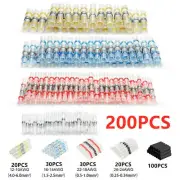 200PCS Solder Seal Heat Shrink Sleeve Butt Wire Connector Splice Terminal 4 Size