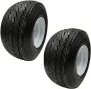 eCustomRim Two Golf Cart Tires & Rims 18 X 8.5 X 8 18-850-8 18X8.50-8 White 4 Lug Hole 18"