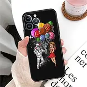 Black Phone Case for iPhone 14 13 12 11 Pro Max Mini X XR XS SE 2022 7 8 Plus Shockproof Bumper Soft Cover,B04,for iPhone 14 Pro