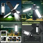 Luces de camping plegables recargables linterna portátil para hombres y mujeres