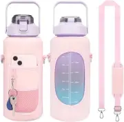 2L/64OZ Water Bottle Cover with Strap Drink Sport Cup Case Pouch Carrier Holder