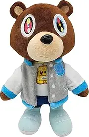 RDCIRP Kanye Teddy Bear Cuddly Toy, Super Soft Teddy Bear Plush Toy, Stuffed Toy Plush for Fans Children Gift Decoration Adults Christmas (Color : A)