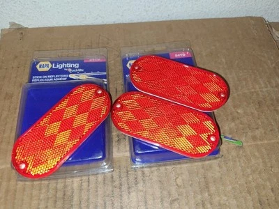 (3) Truck-Lite 54TD Screw / Stick On Red Reflectors Napa