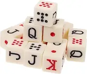 PHENOFICE 15Pcs Portable Dice for Fun Games Acrylic Poker Dice for Parties and Gatherings Creative Game Accessories for Family and Friends