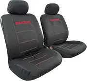 Heavy Duty Canvas Seat Covers for Ford Ranger PX2 / PX3 XL/XLS/XLT/WILDTRAK Waterproof Front Pair - Black