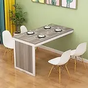 Hanging Floating Wall Mounted Table Solid Wood Computer Desk for Workbench and Study Desk with Accessories (White 80x60x75cm)