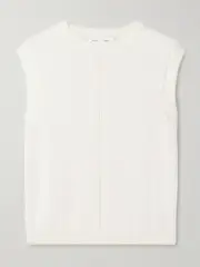 [Proenza Schouler White Label] Proenza Schouler White Label - Emily Pointelle-knit Tank - Off-white - large large Off-white