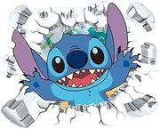 Epivo Lilo and Stitch Wall Decals - Kids Cartoon Wall Art for Bedroom Decor - DIY Removable Stickers for Themed Room (23.7x17.8 Inch)