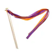 15Pcs Wedding Ribbon Sticks Party Ribbon Streamers Sticks Orange,Purple