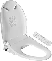 Dutxa Electric Bidet Toilet Seat Spray Drying Remote Control,Heated V Shape Self-Cleaning Sprayer Nozzle Auto Smart Bathroom Home Seats Night Light,Adjustable Temperature Portable Attachment