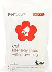 Petface 45012 Drawstring Litter Tray Liners, Large