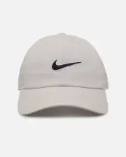 [Nike] Nike Club Unstructured Swoosh Strapback Cap Light Bone/black - Size S/M S/M Light Bone/Blac