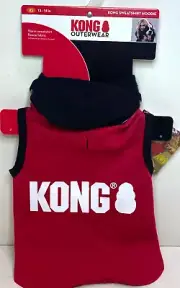 KONG OuterWear Athletic Sweatshirt Fleece pull over Hoodie Dog size X-Small