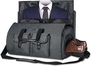 [UNIQUEBELLA] Carry-on Garment Bag Large Duffel Bag Suit Travel Bag Weekend Bag Flight Bag with Shoe Pouch for Men Women Age: Over 6 Years Old