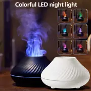 2 in 1 Volcano Fire Flame Diffuser Humidifier Aromatherapy Essential Oil USB