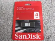 Brand New SanDisk Cruzer 4GB USB 2.0 Flash Drive (SDCZ36-004G-A11)