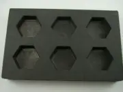 5 oz Hexagon Gold Bar High Density Graphite Mold 6-Cavities - 3oz Silver-Scrap