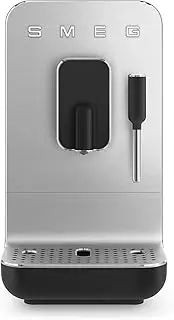 [Smeg] BCC02BLMUK Bean to Cup Coffee Machine, Retro 50's Style, Steam Wand, Matte Black