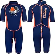 LayaTone Kids Shorty Wetsuit for Boys Girls, 3mm Neoprene Short Sleeve Kids Wet Suits for Swimming Diving Surfing Freediving Snorkeling Canoeing