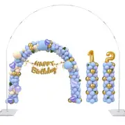 Balloon Arch Stand Kit, 2IN1 Metal Balloon Column Arch with Weighted Water Ba...