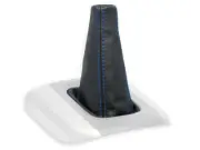 FOR TOYOTA RAV4 01-05 GEAR BOOT SHIFT GAITER LEATHER STITCHING BLUE