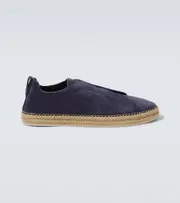 [Zegna] Zegna Triple Stitch suede espadrilles AU 9 blue