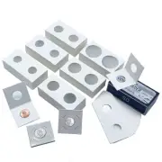 300 Pcs Cardboard Coin Flips, 6 Assorted Sizes 2" x 2" Pockets Coin Holders f...