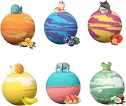 MERRYHAPY Shower Salt Bathing Bubble 6 Color Essential Oil Sea Salt Bath for Spa Day Mother Day Set