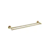 Ideal Double Towel Rail - 600mm (Brushed Gold)