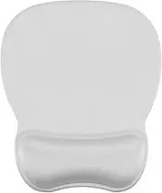 Ergonomic Mouse Pad with Gel Wrist Rest, Comfortable Mousepad with Smooth Wrist Support Surface and Non-Slip PU Base for Pain Relief, Computer, Laptop, Office & Home, 9.45 x 8.07 in, White