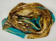 Green Leopard Printed Soft Chiffon Scarf Stole Neck Wrap Scarves 56cm X 196 cm