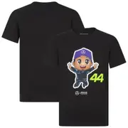Mercedes AMG Petronas F1 Lewis Hamilton 44 Caricature T-Shirt - Kids