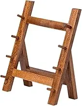 IEUDNS Knife Organizer Rack Kitchen Knife Holder Knife Display Case Wood Knife Display Stand for Cuisine Shop Desktop Dining Table, Brown 4 Layers