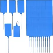 uxcell 60 Pcs Plastic Tags, Hanging Label Tags Blank Zip Ties Writable Waterproof Storage Key Signs for Labeling Shipping Marking Identification Inventory, 105x65mm, Blue