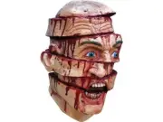 Sliced Face Mask Cut Severed Head Halloween Costume Prop Horror Chop Body Part