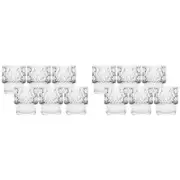 12pc Ecology Dante Glass Tumblers Set Drinking Cup 300ml - Clear