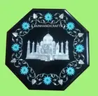 18" Marble Coffee Corner Center Side Taj Mahal Table Top Inlay Restaurant Home