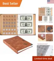Coin Collection Book Holder for Collectors, 150 Pockets Coin Collecting Album...