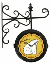 BUNDABERG RUM DOUBLE SIDED CLOCK METAL CLOCK METAL SIGN PERFECT BAR MAN CAVE