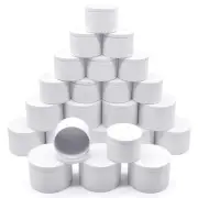 Candle Tins, 24-Pack 8oz + 12oz Candle Jars for Making Candles Bulk Empty Can...