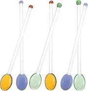 PartyKindom 6Pcs Stirring Sticks Creative Beverage Mixing Sticks for Juice Iced Tea Cocktails Elegant Design for Home and Party Use