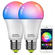 6pcs 4pcs 2pcs10W WiFi Smart LED Light Bulb Work with Alexa Google Dimmable A19 A60 E26 E27 RGBCCT Color Changing No Hub Required