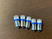 5 New Royal Blue Bayonet LED Lamp Light Bulbs 6v 6.3v 8v replace #47 #44 #1847
