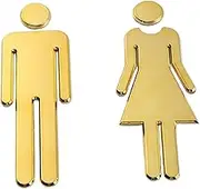 Toilet Sign Plastic Sign Men's and Women's Toilet Signs, Toilet Door Wc Signage Plate Wall Sign Men Women Block Wall Mounte Wc Sign Board