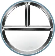 Divided Plates - Stainless Steel Kids Plates | Anti Fall Portion Control | with Divider | 3 Compartment Toddler Plate for Eating Training at Home School Daycare Or Outdoor Picnic Use